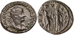 Roman Silver & Bronze Coins - Imperial SALONINUS AS CAESAR, (A.D. 260), silver antoninianus, (4.42 g), Antioch Mint, 5th emission, A,D. 258-260, SALON VALERIANVS NOB CAES around, radiate and draped bu