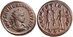 Roman Silver & Bronze Coins - Imperial NUMERIAN, (A.D. 283-284), billon antoninianus, Cyzicus mint, issued 284, (4.08 g), obv. radiate, draped and cuirassed bust right, around IMP C NVMERIANVS P F AVG