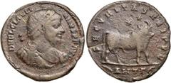 Roman Silver & Bronze Coins - Imperial JULIAN II, (A.D. 360-363), AE 1, (8.09 g), issued 361-363, Antioch mint, obv. around D N FL CL IVLI ANVS P F AVG, pearl diademed bust to right of Julian II, rev.