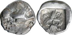 Greek Silver & Bronze Coins Peloponnesos, Elis, (Olympia), silver hemidrachm, (c.510-471 B.C. Seltman chronology) or (440s - 430s B.C. BCD chronology), (2.80 g), obv. eagle flying right, wings outstre