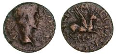Roman Silver & Bronze Coins - Provincial Corinthia, Corinth, Caligula, (37-41 A.D.), AE 20 or as, (6.32 g), issued by Magistrate M. Bullius Proculus in 37-38, obv. bare head of Caligula to right. arou