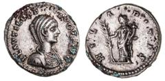 Roman Silver & Bronze Coins - Imperial Plautilla (wife of Caracalla), (c.A.D. 202-205), silver denarius, issued 202, Laodicea mint (3.26 g), obv. draped bust of Plautilla to right, around PLAVTILLA AV