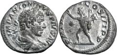 Roman Silver & Bronze Coins - Imperial Elagabalus, (A.D. 218-222), silver denarius, Rome Mint, issued A.D. 220-222, (2.46 g), obv. laureate bust of Elagabalus draped to right, around IMP ANTONINVS PIV