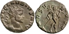 Roman Silver & Bronze Coins - Imperial Victorinus, (A.D. 268-270), billon antoninianus, Cologne mint, (3.30 g), obv. radiate, cuirassed bust to right, around IMP C VICTORINVS PF AVG, rev. SALVS AVG, S