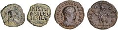 Byzantine Silver & Bronze Coins Constantine VIII, period of (1025-1028), copper follis (10.51 g), Anonymous Class A3, Constantinople mint, obv. Nimbate facing bust of Christ, raising hand in benedicti