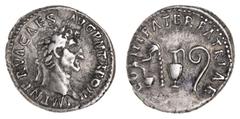 Roman Silver & Bronze Coins - Imperial Nerva, (A.D. 96-98), silver denarius, Rome Mint, issued A.D. 97, (3.41 g), obv. laureate head of Nerva to right, around IMP NERVA CAES AVG P M TR POT, rev. aroun