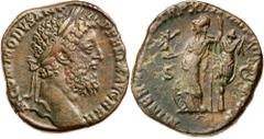 Roman Silver & Bronze Coins - Imperial Commodus, (A.D. 177-192), AE sestertius, Rome Mint, issued A.D. 189, (21.40 g), obv. laureate head of Commodus to right, around M COMMODVS ANT P FELIX AVG BRIT, 