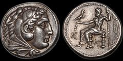 KINGS OF MACEDON. Alexander III 'the Great.' 336-323 B.C. AR tetradrachm. 17.22 gm. 24 mm. Pella mint. Struck under Kassander, circa 317/6-315/4. Head of Herakles right, wearing lion skin / Zeus Aëtop
