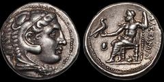 Greek KINGS OF MACEDON. Alexander III 'the Great.' 336-323 B.C. AR tetradrachm. 17.16 gm. 26 mm. Pella mint. Struck under Kassander, circa 317/6-315/4. Head of Herakles right, wearing lion skin / Zeus