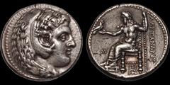 Greek KINGS OF MACEDON. Alexander III 'the Great.' 336-323 B.C. AR tetradrachm. 17.15 gm. 26 mm. Lifetime issue. Babylon mint. Struck under Stamenes or Archon, circa 324/3 B.C. Head of Herakles right,
