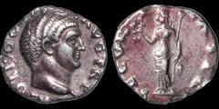 Otho. A.D. 69. AR denarius. 2.74 gm. 17 mm. Rome. His bare head right; IMP OTHO CAESAR AVG TR P / Securitas standing holding a wreath and a scepter; SECVRITAS P R. RSC 15. RIC 10. Good Very Fine; exce