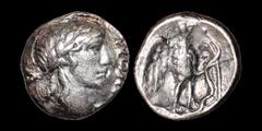 CELTIC BRITAIN. Southern: Regini and Atrebates. Tincomarus. Circa 25 B.C - A.D. 10. AR unit. 1.22 gm. 11 mm. A laureate head of good style right; TINCOM in front, A behind / An eagle standing with win