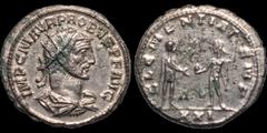 Roman Imperial Probus. A.D. 276-282. Antoninianus. 3.93 gm. 21 mm. Antioch mint, first officina. His radiate, draped, and cuirassed bust right; IMP C M AVR PROBVS P F AVG / Emperor and Jupiter standin