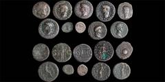 Roman Imperial FIRST CENTURY IMPERIAL ROME (plus a Republican bronze). 10 coins (includes decent portraits of five of the Twelve Caesars plus Agrippa).•Roman Republic. Æ semis. 187-155 B.C. Saturn / P