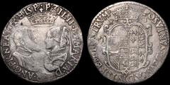 British Hammered Philip and Mary. 1554-1558. AR shilling. 5.88 gm. 31 mm. Undated (1554). Their busts, facing; PHILIP • ET • MARIA • D • G • P.•ANG• FR • NEAP • PR• HISP (full titles) / Crowned oval s