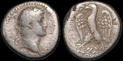 Roman Provincial SYRIA. Seleucis and Pieria. Antioch. Otho. A.D. 69. AR tetradrachm. 14.31 gm. 25 mm. Dated RY 1 (A.D. 69). His laureate head right / Eagle standing left on wreath, with wreath in beak