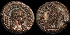 Roman Provincial EGYPT. Alexandria. Tacitus. A.D. 275-276. Potin tetradrachm. 8.92 gm. 21 mm. Dated year A (year 1 = A.D. 275/6). His aureate, draped, and cuirassed bust of right; A K KΛ TAKITOC CEB /