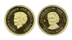 Gold Coins Aruba - 10 Florin nd (2005) AU. 10 Florin nd (2005). KM 33. PROOF