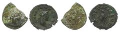 Ancient coin Imp. Romano - 2 expl Antoninianos nd B. Salonina - Antoniniano nd (235-270 d.C.). Partida e colada; Galienus - Antoniniano nd (Roma, 262-63 d.C.). SM -, 10250. BC; BC+ F; Almost VF