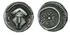 Ancient coin Thrace - Mesembria - Diobol nd AR. Diobol nd (450-350 B.C.). 1,29 g. SGC 1673. VF