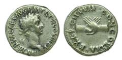 Roman Coin Nerva - Denarius nd AR. Denarius nd (Rome, AD 97). CONCORDIA EXERCITVVM. 3,68 g. SM 3020v. MBC VF