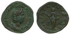 Ancient coin Otacilia Severa - Sestércio nd BR. Sestércio nd (Roma, 245 d.C.). PIETAS AVGG S C. 17,60 g. SM 9167. MBC VF
