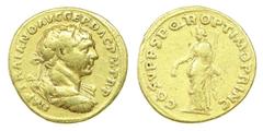 Gold coin Trajan - Aureus nd AU. Aureus nd (Rome, AD 107). COS V P P S P Q R OPTIMO PRINC. 7,00 g. SM 3087. MBC VF
