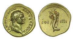 Gold coin Domitian - Aureus nd AU. Aureus nd (Rome, AD 76). COS IIII. 7,26 g. SM 2619. BELA EF