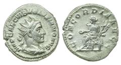 Ancient coin Volusian - Antoninianus nd AR. Antoninianus nd (Rome, AD 251-52). CONCORDIA AVGG. 3,81 g. SM 9743. MBC+ Almost EF