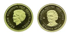 Gold coin Aruba - 10 Florin nd (2005) AU. 10 Florin nd (2005). KM 33. PROOF PROOF