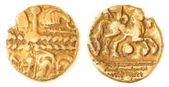 The Baxter Collection of the Coins of Britain Celtic Britain. Trinovantes and Catuvellauni. Uninscribed, struck ca. 55-50 BC. AV Stater. 5.90 gm. Early Whaddon Chase (Trinovantian D) type. Wreath, clo