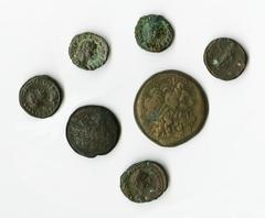Ancient Coins Lot of Egyptian AEs. Includes Ptolemaic Zeus-Ammon/Eagle types - 28, 35, 38, 39mm; and Roman Egypt, 2nd-3rd Century AEs, with some somewhat better types. Some of the Alexandrine issues w