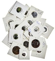 Ancient Coins Lot of Ancient Greek AEs (22) Includes Olbian issue with winged kerykeion c/m; also Provincial issues (5), including a Deultum in Thrace issue of Julia Mamaea. Good-Very Fine. (27).