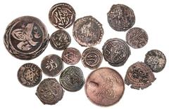 Libya - Tripoli. Ottoman. Lot. `Abd al-Hamid I (AH 1187-1203/ 1774-1789 AD). Para, AH 1188, KM 53; Mahmud II (AH 1223-1255). Para (12) -- no year, KM 75 (3), 81.1 (3) and KM 93, nd, KM 91.1, years 25 