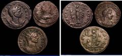 Ancient Coins Bil.Antoniniani (3) Aurelian, Rome 274, rev. Sol between two captives (RCV 11571) VF: Severina, Siscia 275, rev. Concordia Militum (RCV 11706) GF: Vabalathus, with Aurelian, Antioch 270,