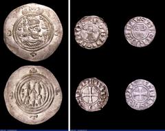 World Coins Crusades - Kings of Jerusalem Amalric Billon Denar (1163-1174) Good Fine, Denier Bohemond of Antioch (1099) VF, Sassanian Dirham Khisru II (590-628) EF