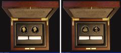 World Cased St. Helena 2015 The East India Company Gold Set a 2-coin set comprising Gold Guinea 2015 Reverse: The East India Company Standing Lion, and Gold Mohur 2015 Reverse; Lion and palm tree, a s