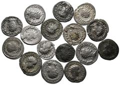 ANTIKE LOTS VARIA UND LOTS. Lot Römer (16). Lot aus 16 Antoniniani von Gordianus III. (4x) bis Gallienus (2x), darunter 2x Herennius Etruscus. Um sch. und f.s.sch. (D).