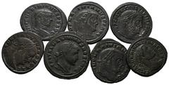 ANTIKE LOTS VARIA UND LOTS. Lot Römer (7). Lot aus 7 Folles: 3x Maximianus Herculius, 2x Constantius I. und 2x Maximinus Daia. Um f.s.sch. (D).