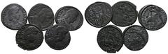 ANTIKE LOTS VARIA UND LOTS. Lot Römer (5). Lot aus 5 Maiorinen des Constantius II. Um s.sch. und s.sch.+. (D).