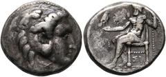 GRIECHISCHE MÜNZEN MACEDONIA. Könige von Makedonien. Alexandros III. (336-323) Tetradrachme (16,82 g), unbekannte Münzstätte in Syrien oder Phönizien, posthum unter Philippos III., ca. 323-317 v. Chr.