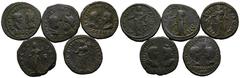 ANTKE LOTS Lot Provinzialrömer (5). Lot aus 5 Lokalbronzen: 1x Anchialus (Gordianus III. u. Tranquillina), 1x Dionysopolis (Gordianus III. u. Serapis), 1x Odessus (Gordianus III. u. Serapis) und 2x Me