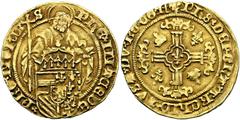 BELGIEN Flandern. Philipp der Schöne, 1482-1506 Florin d'or au St. Philippe (3,28 g), Brügge o. J.. Delm. 510; Fr. 201; Gold winz. Prägeschwäche, Herrliche Goldpatina! s.sch.+ (D)
