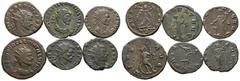 Ancient Coins - Group Lots ANTIKE Varia und Lots Lot Römische Kaiserzeit (6) Lot aus 6 AE-Antoniniani: 3x Claudius II. und 3x Quintillus. Um f.s.sch. und s.sch., einige etwas besser.