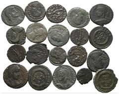 Ancient Coins - Group Lots ANTIKE Varia und Lots Lot Römische Kaiserzeit (ca. 20) Lot aus ca. 20 spätrömischen AE-Münzen von Iulianus II. (17x) und Iovianus (3x). Meist um f.s.sch., einige um s.sch.+