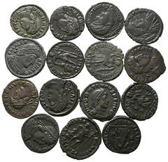 Ancient Coins - Group Lots ANTIKE Varia und Lots Lot Römische Kaiserzeit (15) Lot aus 15 spätrömischen AE-Münzen: 6x Valentinianus I., 6x Valens und 3x Gratianus. Meist um s.sch.+