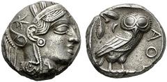 GRIECHISCHE MÜNZEN ATTIKA Athen (D) Tetradrachme (16,96g), ca. 449-404 v.Chr. Athena / Eule. SNG Cop 31-40, SNG München 46-59. s.sch.-vzgl.