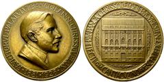 EUROPA UND ÜBERSEE KROATIEN RUMÄNIEN Bukarest (D) AE-Medaille o.J. (1928), von R. Placht. Auf die Einweihung des neuen Bankgebäudes, erbaut von den Architekten G.M. Cantacuzino und August Schmiedinger