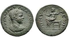RÖMISCHE PROVINZIALPRÄGUNGEN LYCIA Limyra Gordianus III. (238-244) (D) Lokalbronze (16,96g). Av.: AV K M AP ANT - ΓOPΔIANOC CE, Büste mit Lorbeerkranz, Drapierung und Kürass n.r. Rv.: ΛIMV-PEWN, Zeus 