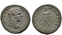 RÖMISCHE PROVINZIALPRÄGUNGEN GALATIA Ankyra Caracalla (198/211-217) (D) Lokalbronze (18,59g). Av.: AVT K M AVP - ANTΩNEINOC AV-Γ (teilweise in Ligatur), Kopf mit Lorbeerkranz n.r. Rv.: MHTPOΠO - ANKVP